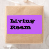 ラベンダーパープルでラベルを移動するリビングルーム ラベル (インサイチュ)