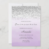 ラベンダーパープルとシルバースウィート15キンセアニラ 招待状 (正面)