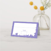 ラベンダーパープルの花 プレイスカード (裏面)