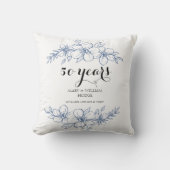 ラベンダーパープルの花 50周年記念 クッション (正面)