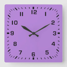 ラベンダーパープルの黒い正方形の番号フェイスプレート