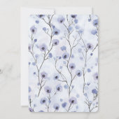 ラベンダーパープルアイスクリームフローラ誕生日 招待状 (裏面)