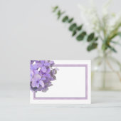 ラベンダーパープルアジサイ空白の座席表 プレイスカード (スタンド正面)
