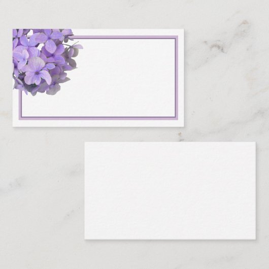 ラベンダーパープルアジサイ 名刺 (正面/裏面)