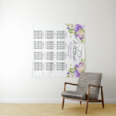 ラベンダーパープルウェディング 席次表 ウェルカム タペストリー (インサイチュ(横))