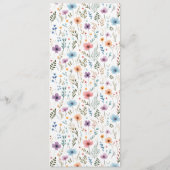 ラベンダーパープルウォーターカラーフローラエレガントな結婚式 メニュー (裏面)