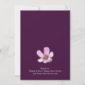 ラベンダーパープルウォーターカラーフローラベビーシャワーインヴィ 招待状 (裏面)