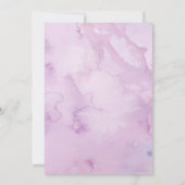 ラベンダーパープルウォーターカラールックバルミツワー 招待状 (裏面)