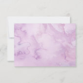 ラベンダーパープルウォーターカラールックバルミツワーRSVP 出欠カード (裏面)