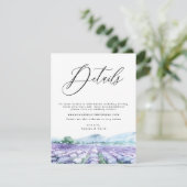 ラベンダーパープルウォーターカラー薄紫詳細カード エンクロージャーカード (スタンド正面)