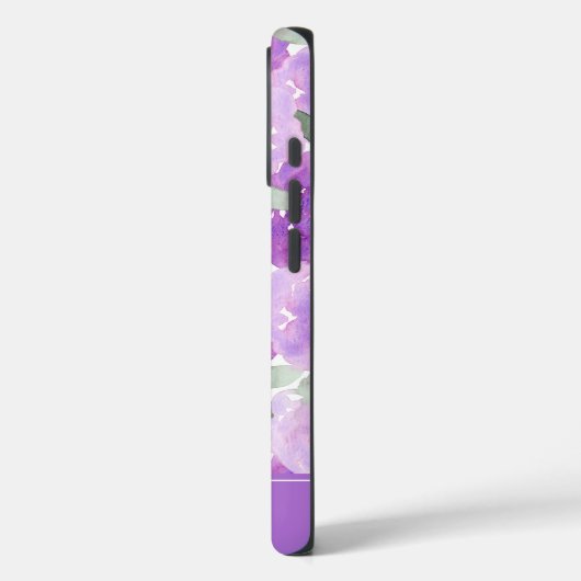 ラベンダーパープルウォーターフローラ パーソナライズされた Case-Mate iPhoneケース (裏面 / 左)