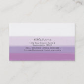 ラベンダーパープルウォーターモダンカラー名刺 名刺 (裏面)