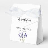 ラベンダーパープルエレガントフローラ結婚ズ フェイバーボックス (正面サイド)