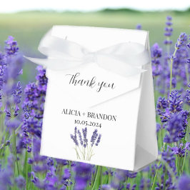 ラベンダーパープルエレガントフローラ結婚ズ フェイバーボックス