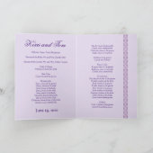 ラベンダーパープルカスタマイズ結婚式 プログラム (内部)