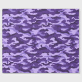 ラベンダーパープルカモフラージュスタイル ラッピングペーパー (フラット)
