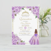 ラベンダーパープルキンセアニェラエレガントバラフローラ 招待状 (スタンド正面)