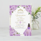 ラベンダーパープルキンセアニェラエレガントバラフローラ 招待状 (スタンド正面)
