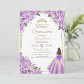 ラベンダーパープルキンセアニェラエレガントバラフローラ 招待状 (スタンド正面)