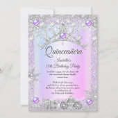 ラベンダーパープルキンセアニェラ15thウィンターキャリッジ 招待状 (正面)