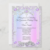 ラベンダーパープルキンセアニェラ15thウィンターキャリッジ 招待状 (裏面)