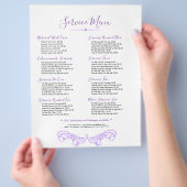 ラベンダーパープルクラウンフレームサービス価格リスト チラシ (手)