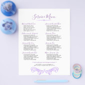 ラベンダーパープルクラウンフレームサービス価格リスト チラシ (シングル)