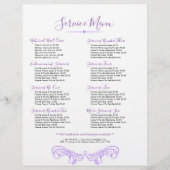 ラベンダーパープルクラウンフレームサービス価格表 チラシ (正面)