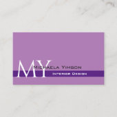 ラベンダーパープルクラシックとモノグラムと写真 名刺 (正面)