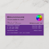 ラベンダーパープルクラシックプロフェッショナル（ロゴ付き） 名刺 (裏面)