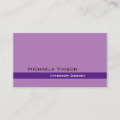 ラベンダーパープルクラシックプロフェッショナル(写真あり) 名刺 (正面)