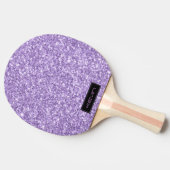 ラベンダーパープルグリッター質感プリントモノグラム 卓球ラケット (横)