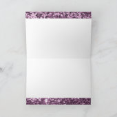 ラベンダーパープルグリッター マゼル・トヴ おめでとう カード (内部)