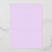 ラベンダーパープルシルバーフォイルフローラボホ結婚ズFo 箔招待状 (裏面)