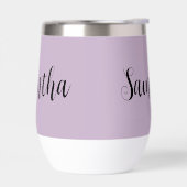 ラベンダーパープルスクリプトモノグラム花嫁ギフト (左面)