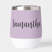 ラベンダーパープルスクリプトモノグラム花嫁ギフト (背面)