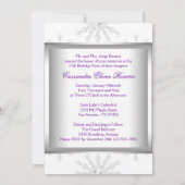 ラベンダーパープルスノーフレークホワイトキンセアニェラ 招待状 (裏面)