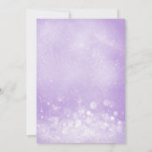 ラベンダーパープルスパークルスウィート16 招待状 (裏面)