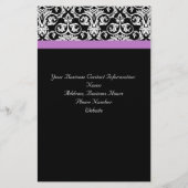 ラベンダーパープルダマスクブラック/ホワイト チラシ (裏面)