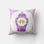 ラベンダーパープルチノワセリージンジャージャーブモノグラム クッション (裏面)