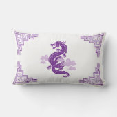 ラベンダーパープルチャイノエリーのドラゴンと雲 ランバークッション (裏面)