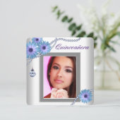 ラベンダーパープルデイジーキンセアニェラ 招待状 (スタンド正面)