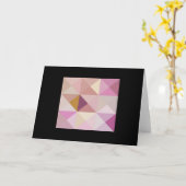 ラベンダーパープルトーンキルトンプルトスクウェアのノートカード カード (黄色い花)