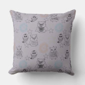 ラベンダーパープルナイトフクロウ クッション (正面)