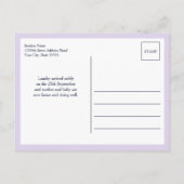 ラベンダーパープルハローワールドフォト誕生Stat 案内ポストカード (裏面)