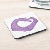 ラベンダーパープルハートドラゴンの白 コースター (左側)