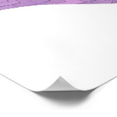 ラベンダーパープルハートドラゴンの白 ポスター (角)