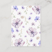 ラベンダーパープルバイオレット結婚フローラ詳細 エンクロージャーカード (裏面)
