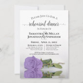 ラベンダーパープルバラシ結婚ックのリハーサルディナー 招待状 (正面)
