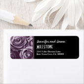 ラベンダーパープルバラモダンレタリング ラベル (インサイチュ)